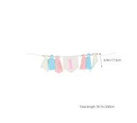 UTHCLO Bannière Chaise Haute Premier Anniversaire avec Pompons et Perles Décoration Anniversaire Style Bohème Fait Main Facile à Installer pour Fête et Shower