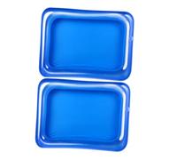 UTHCLO Bar De Service Gonflable 2 Plateaux Pvc Capacité 60cm x 44cm x 6cm Pour Pique- Piscine Glacière Flottante