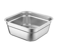 UTHCLO Bassine Carrée Inox Multifonction pour Buffet Lavage Légumes et Soupe Robuste et Facile à Nettoyer Accessoire Cuisine Pratique