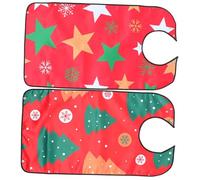 UTHCLO Bavoirs Adultes Réglables Noël Motif 2 Pièces Grand Bavoir Lavable Protection Vêtements Usage Quotidien Personnes Âgées Femmes