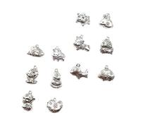 UTHCLO Bijoux Pendentifs Signes du Zodiaque Alliage de Zinc 12 Pcs Femmes Mixte Couleur Accessoires DIY Création Bijoux Fête Présent Hiver