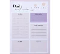 UTHCLO Bloc-Notes Portable Violet Multifonction Agenda Quotidien Format Moyen Fournitures Scolaires Bureau Cahier D’Écriture pour Étudiants Bloc-Notes de Liste de Choses pour