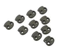 UTHCLO Bloque-Cordon en Nylon Militaire Vert Olive Embout à Bascule à Double Trou Ressort Clip de Fixation Plastique pour Paquet à Dos Vêtements Accessoires Animaux 40 Pièces