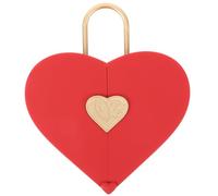 UTHCLO Boîte à Bijoux en Forme de Cœur Rouge Profond Porte-Bagues Décoratif Compact Étui à Alliances Doux Intérieur Mariage et Rangement Bijoux Précieux