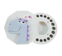 UTHCLO Boîte à Dents de Lait pour Garder Cheveux de Bébé et Dents Perdues Motif Cartoon Décorative en Bois Boîte à Souvenirs pour Garçon et Filles