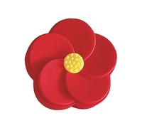 UTHCLO Boîte à Lentilles de Contact Forme Fleur en Plastique Portable Rouge Miroir Léger pour Transporter Votre Paquet Quotidien