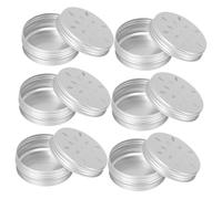UTHCLO Boîte à Odeur Dressage Chien 6 Conteneurs Métalliques 80 ML Bouchons Perforés pour Entraînement Olfactif Chiens de Travail Détection et Identification
