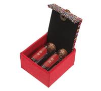 UTHCLO Boîte à Souvenirs Pour Cheveux Fœtaux Bébé En Bois Rouge Robuste Conservation Sécurisée Porte-souvenirs -né Souvenir D'enfance