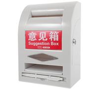 UTHCLO Boîte à Suggestions Murale en Abs Blanc avec Serrure Robuste, Design Classique et Fonction Décorative, pour Photo Prop et Dépôt de Commentaires