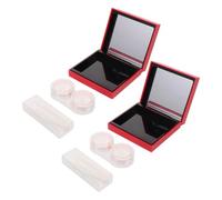 UTHCLO Boîte de Lentilles de Contact Mate Étanche avec Double Compartiments Indépendants Miroir Intégré pour Voyage et Usage Rangement Compact et Portable Organisateur pour Lentilles de
