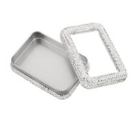UTHCLO Boîte de Rangement pour Médiators Tôle Métallique Strassée Étui Organisateur avec Fenêtre Transparente Portable et Antipoussière pour Médiators de Guitare Acoustique Électrique et