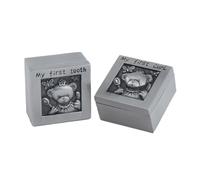 UTHCLO Boîte Souvenirs Garçon Fille Métal Small Trinket Memorial Box Pour Dents De Lait Et Cheveux De Garçon Fille Organisateur De Croissance Cadeau Personnalisé