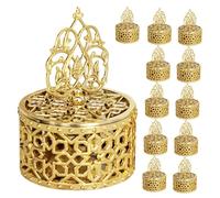 UTHCLO Boîtes à Bonbons Dorées Ajourées 12 Pcs Boîtes de Fête Élégantes pour Mariage Petits Contenants en Plastique pour Anniversaire et Événements