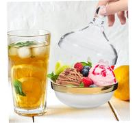 UTHCLO Bol à Dessert Céramique avec Couvercle Ramequin Pâtisserie pour Pudding et Fruits Bol de Service Antidérapant pour Usage Domestique et Événements