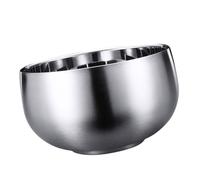 UTHCLO Bol Inox Double Paroi Bol à Soupe Isolé Anti-brûlure pour Riz et Snacks Maison et Restaurant Acier Cuisine