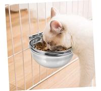 UTHCLO Bol Suspendu Acier Inoxydable pour Animaux Mangeoire Résistante Capacité pour Cage et Caisse de Chien Facile à Nettoyer