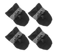 UTHCLO Bottes Imperméables et Antidérapantes pour en Extérieur et Conditions Neigeuses 4 Pièces, Tissu Noir, Chaussures Modernes pour Chiens Moyens et Chiots