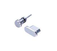 UTHCLO Bouchons Anti-poussière Design Élégant pour Prise Jack 3,5mm Lot de 2 Alliage D'aluminium Spatial Set de Étui de Rangement Transparent et Micro USB pour Tablettes