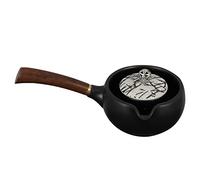 UTHCLO Bouilloire Céramique Japonaise Rétro avec Bec Long Brûlure Théière Portable pour Maison et Bureau pour Infuser Thé et Boissons Chaudes