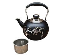 UTHCLO Bouilloire pot à eau petite théière cafetière lanceur de boissons théière de cuisinière Acier inoxydable Noir