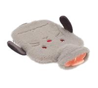 UTHCLO Bouillotte D'eau Chaude en Peluche Beige 1000ml pour L'hiver, Poche D'injection D'eau Sûre Peau, Soulage les Douleurs, Dos Mains