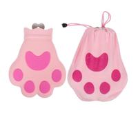 UTHCLO Bouillotte en Silicone 250ml de Patte de Chat avec Isolation et Paquet en Tissu, Chaufferette Main Réutilisable pour L'hiver