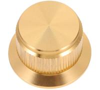 UTHCLO Bouton Rotatif en Alliage d'Aluminium Doré sans Marquage Capuchon Moleté pour Potentiomètre Audio Bouton de Volume pour Amplificateur et Guitare Électrique Accessoire de