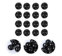 UTHCLO Boutons Demi-Perle 50 Unités Noirs 6 MM pour Embellissement Textile et Créations Artisanales