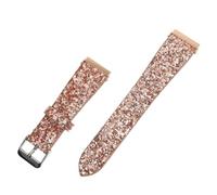 UTHCLO Bracelet de Montre à Paillettes Compatible 2 en Cuir Pu Rose Doré Confortable et Solide Remplacement Élégant pour Montres Connectées Femme et Homme