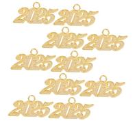 UTHCLO Breloques 2025 en Alliage 10 Pièces, Pendentifs Soi-même, Décoration Fin D’études, Accessoires DIY pour Bracelets et Colliers, Présent Diplômé, Usage Créatif et Festif