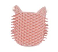 UTHCLO Brosse Chat Auto-massage Silicone Multifonction Planche Gratter Chat et Souple Relaxant avec Parfum Petit Modèle Rose