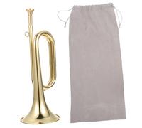 UTHCLO Bugle de Cavalerie Laiton Doré Clairon pour École et Orchestre Instrument et Facile à Transporter Débutants