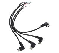 UTHCLO Câble USB Type C Coudé 90° Nu 4 Broches 0,25 M pour Réparation et Transfert de Données, Pack 4 Pièces, PVC Solide, Usage Alimentation et Données, Câble Court Polyvalent,