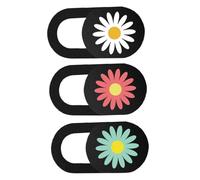 UTHCLO Cache De Confidentialité Webcam Ordinateur Portable 3 Pièces, Motif Pétales De Tournesol Colorés, Ultra Mince Abs Solide, Protection Vie Privée Anti-espionnage pour Ordinateur Et Tablette