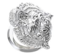 UTHCLO Cache-Interrupteur de Démarrage Automobile à Bouton-Poussoir Motif Tigre, Capuchon de Protection Électroplaqué Argenté pour Voiture, Camion et Moto, Anti-Poussière et Anti-Rayures,