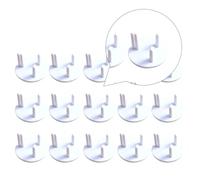 UTHCLO Cache-prise Domestique Blanc en Abs pour Sécurité Garçon et Filles, Lot de 15 Protections Prises Électriques Standard Britannique, Prévention des Risques D’électrocution