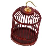 UTHCLO Cage Suspendue en Bois Doré pour Petits Animaux, Cage à Oiseaux Vintage Décorative Porte Sécurisée et Espace Spacieux pour Hamster, Perruches et Oiseaux D’intérieur