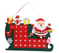 UTHCLO Calendrier de Noël Feutre DIY Calendrier Mural Suspendu pour Décoration Intérieure et Porte Compte à Rebours Festif Original pour Garçon Fille