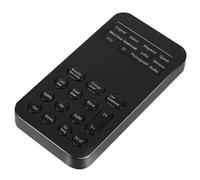 UTHCLO Carte Son Portable Noire Abs 8 Effets Sonores et Réglage Fin, Mini Changeur de Voix pour Karaoké et Divertissement sur Téléphone et Ordinateur