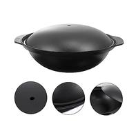 UTHCLO Casserole Aluminium Antiadhésive Pot à Riz Cuisson Uniforme Conservation Chaleur Multi Usage pour Mijotés et Bouillons Ustensile de Cuisine Pratique et Robuste Noir
