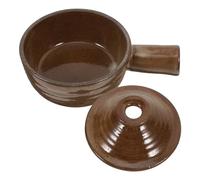 UTHCLO Casserole en Terre Cuite 1 Pièce avec Couvercle, Antiadhésive et Résistante Haute Température, Pot à Soupe Chaud pour Cuisson Maison, pour Riz en Pot et Plats Mijotés