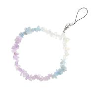 UTHCLO Chaîne Suspendre Téléphone Portable En Cristal Naturel, Lanière Femme Décorative Anti-perte, Perles D'agate Violettes, Accessoire Mode, Longueur Moyenne