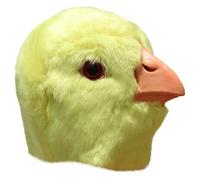 UTHCLO Chapeau de Déguisement en Latex et Peluche Tête de Poussin, Accessoire Costume Fête Carnaval, Couvre-chef Photo Cosplay, Couleur Jaune Vif, Taille Unique, 1 Pièce