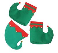UTHCLO Chapeau et Chaussures Lutin Garçon Fille Set Déguisement Noël Confortable et Garçon Fille Cosplay Accessoire
