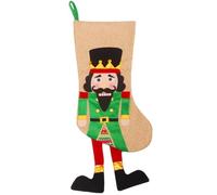 UTHCLO Chaussettes de Noël Soldat Casse-Noisette Vert en Lin, Sachet de Bonbons Créatif pour Garçon et Filles, Décoration Festive et Présent de Noël Original