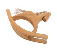 UTHCLO Cheval à Bascule en Bois Massif Vintage Grand Format 28 Cm, Ornement Décoratif pour Bureau et Chambre D’garçon et Filles, Figurine de Cheval du Zodiaque Chinois, Sculpture