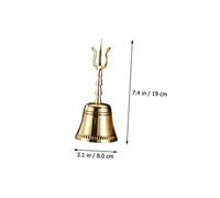 UTHCLO Cloche à Main Bouddhiste Cuivre Vintage Clochette Sonore pour Décoration Maison Temple Bureau et Cérémonie de Pleine Conscience Anneau Solide et Polissage Raffiné Ornement Rétro