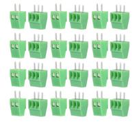 UTHCLO Connecteur de Bornier Pcb à Angle Droit 2p 3p en Cuivre Vert, Résistant aux Chocs L'usure, 50 Pièces pour Appareils Électroniques et Dispositifs D'alerte