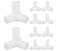 UTHCLO Connecteur en Plastique Blanc pour Armoire 10pcs, Raccord Tringle Placard 13mm, Organisation Flexible et Stabilité Améliorée, pour Rénovation de Garde-Robe
