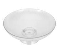 UTHCLO Coupe à Fruits en Verre Transparent à Texture Verticale sur Pied, Grand Saladier Décoratif Réutilisable pour Fêtes et Buffet, Bol à Dessert Élégant pour Table Cuisine Moderne